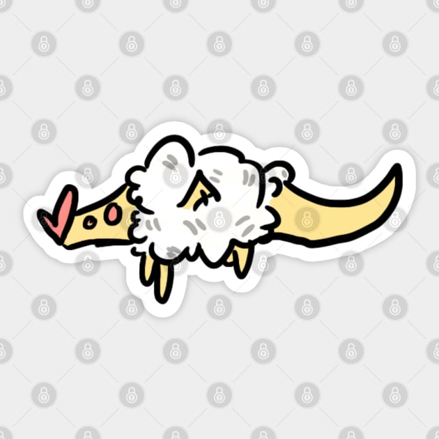 White Fluff Dragon :: Dragons and Dinosaurs Sticker by Platinumfrog